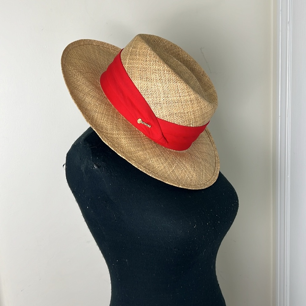 Biltmore Vintage Signature Boater Straw Hat Size L/XL